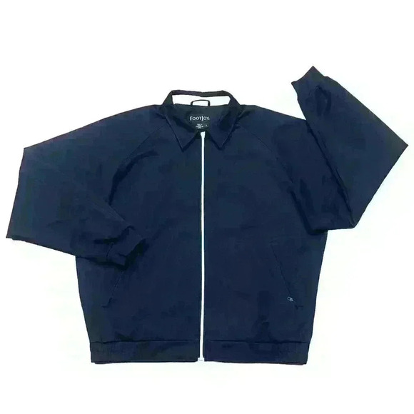 Footjoy Dryjoys FJ Mens Navy Blue Full Zip Performance Golf Jacket Sz XL Active - Picture 1 of 12